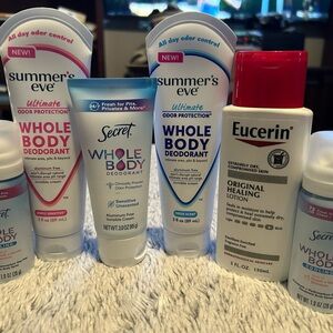 Ultimate women’s whole body deodorant bundle Sunmer’s Eve Secret Eucerin New